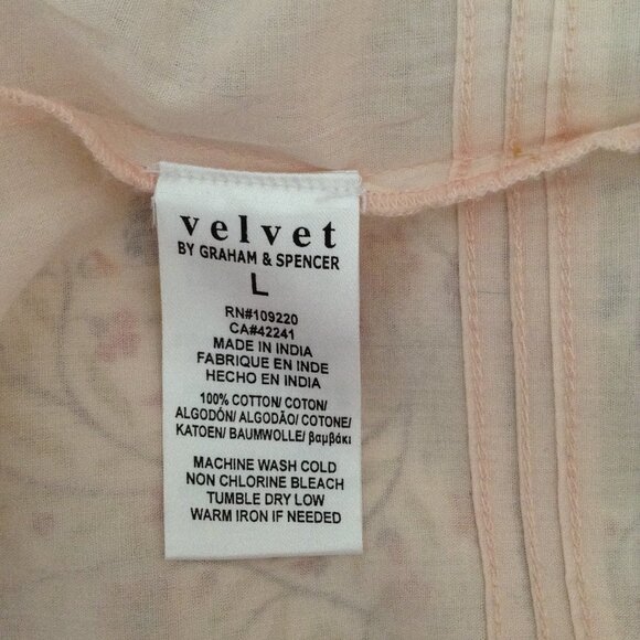 Velvet by Graham & Spencer Pink Camisole Tank Top Baby Doll Size L Sleepwear - Picture 8 of 8